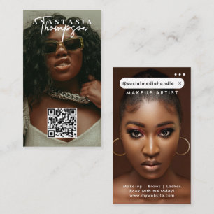 Influencer Beauty Foto's Minimalistische Sociale M Visitekaartje