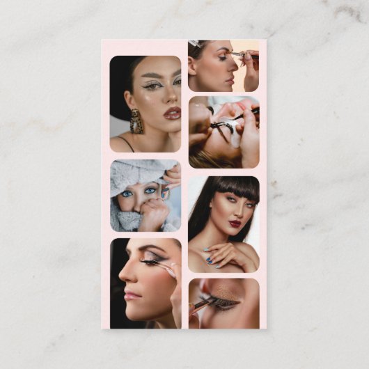 Influencer Beauty Make-up Artist Hair Lashes Foto' Visitekaartje (Achterkant)