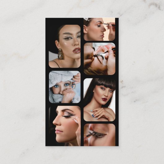 Influencer Beauty Make-up Artist Hair Lashes Foto' Visitekaartje (Achterkant)