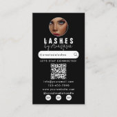 Influencer Beauty Make-up Artist Hair Lashes Foto' Visitekaartje (Voorkant)