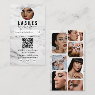 Influencer Beauty Make-up Artist Hair Lashes Marbl Visitekaartje