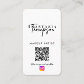 Influencer Beauty Nail Tech Social Media QR Code Visitekaartje (Voorkant)