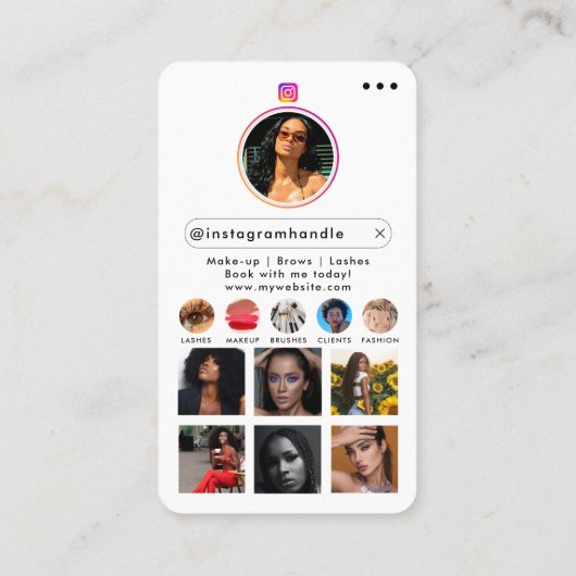 Influencer Beauty Nail Tech Social Media QR Code Visitekaartje (Achterkant)