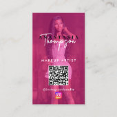 Influencer Beauty Nail Tech Social Media QR Code Visitekaartje (Voorkant)