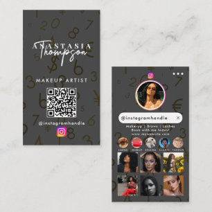 Influencer Beauty Nail Tech Social Media QR Code Visitekaartje