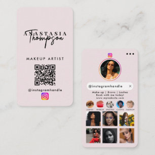 Influencer Beauty Nail Tech Social Media QR Code Visitekaartje