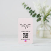 Influencer Beauty Nail Tech Social Media QR Code Visitekaartje (Staand voorkant)