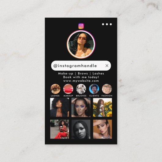 Influencer Beauty Nail Tech Social Media QR Code Visitekaartje (Achterkant)