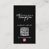 Influencer Beauty Nail Tech Social Media QR Code Visitekaartje (Voorkant)