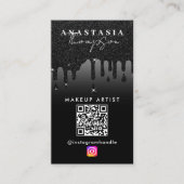 Influencer Beauty Nail Tech Social Media QR Code Visitekaartje (Voorkant)