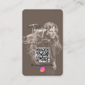 Influencer Beauty Nails Social Media Aardig Beige Visitekaartje (Voorkant)