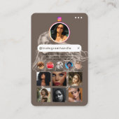 Influencer Beauty Nails Social Media Aardig Beige Visitekaartje (Achterkant)
