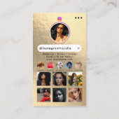 Influencer Beauty Nails Social Media Gold Visitekaartje (Achterkant)