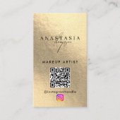 Influencer Beauty Nails Social Media Gold Visitekaartje (Voorkant)