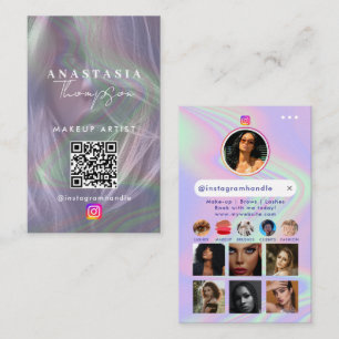 Influencer Beauty Nails Social Media Holografisch Visitekaartje