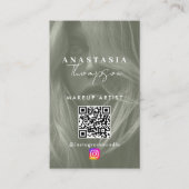 Influencer Beauty Nails Social Media Sage Green Visitekaartje (Voorkant)