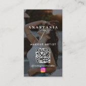 Influencer Beauty Nails Social Media Zwart Modern Visitekaartje (Voorkant)