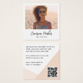 Influencer blogger aangepaste fotoprofielkaart vierkante visitekaartjes (Voorkant /achterkant)