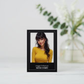 Influencer Blogger Aangepaste QR & Foto Visitekaartje (Staand voorkant)