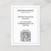 Influencer Blogger Aangepaste QR & Foto Visitekaartje (Achterkant)