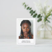 Influencer Blogger Aangepaste QR & Foto Visitekaartje (Staand voorkant)