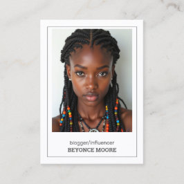 Influencer Blogger Aangepaste QR & Foto Visitekaartje