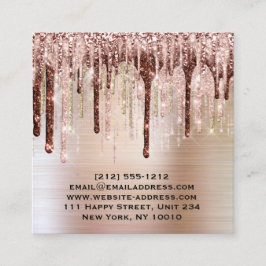 Influencer BloggerMakeup Artist drijft Roos Licht Vierkante Visitekaartje