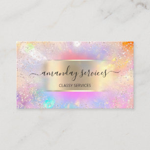 Influencer Blue Gold Drivers Gold Holographic Roze Visitekaartje