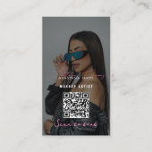 Influencer Business Grid Korting Loyaliteit QR-cod Visitekaartje (Voorkant)