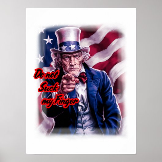 Influencer en patriottische Oom Sam op een Poster (Voorkant)