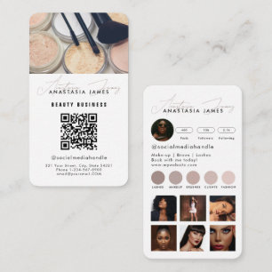 Influencer Esthetician Social Media QR Code Wit Visitekaartje