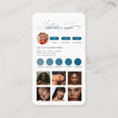Influencer Feed Grid Social Media QR Code Blauw Visitekaartje (Achterkant)