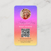 Influencer Feed Grid Social Media QR Code Business Visitekaartje (Voorkant)