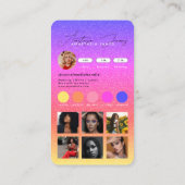 Influencer Feed Grid Social Media QR Code Business Visitekaartje (Achterkant)