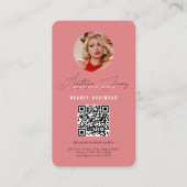 Influencer Feed Grid Social Media QR Code Business Visitekaartje (Voorkant)