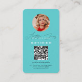 Influencer Feed Grid Social Media QR Code Business Visitekaartje (Voorkant)