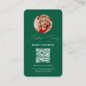 Influencer Feed Grid Social Media QR Code Groen Visitekaartje (Voorkant)