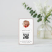 Influencer Feed Grid Social Media QR Code Roze Visitekaartje (Staand voorkant)