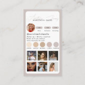 Influencer Feed Grid Social Media QR Code Roze Visitekaartje (Achterkant)