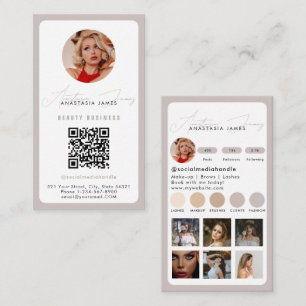 Influencer Feed Grid Social Media QR Code Roze Visitekaartje