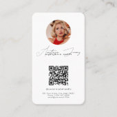 Influencer Feed Grid Social Media QR Code Wit Visitekaartje (Voorkant)