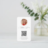 Influencer Feed Grid Social Media QR Code Wit Visitekaartje (Staand voorkant)
