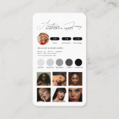 Influencer Feed Grid Social Media QR Code Wit Visitekaartje (Achterkant)
