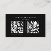 Influencer Formalistische Minimalistische Eenvoudi Visitekaartje (Achterkant)