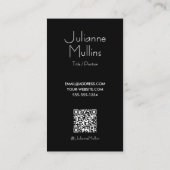 Influencer Foto Sociale Media QR Code Visitekaartje (Achterkant)