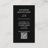 Influencer Foto Sociale Media QR Code Visitekaartje (Achterkant)