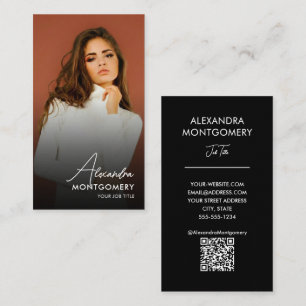 Influencer Foto Sociale Media QR Code Visitekaartje
