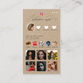 Influencer Fotofeed Grid Social Media Kraft Visitekaartje (Achterkant)