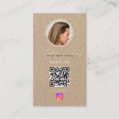 Influencer Fotofeed Grid Social Media Kraft Visitekaartje (Voorkant)