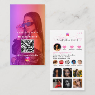 Influencer Fotofeeds Meisjesachtige Sociale Media Visitekaartje
